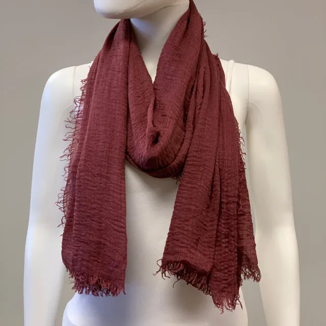 Scarf Cotton-Gauze Wrinkle