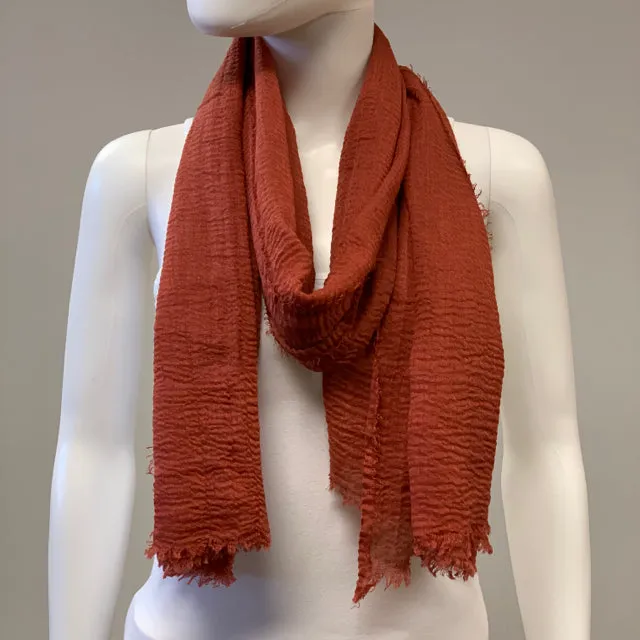 Scarf Cotton-Gauze Wrinkle