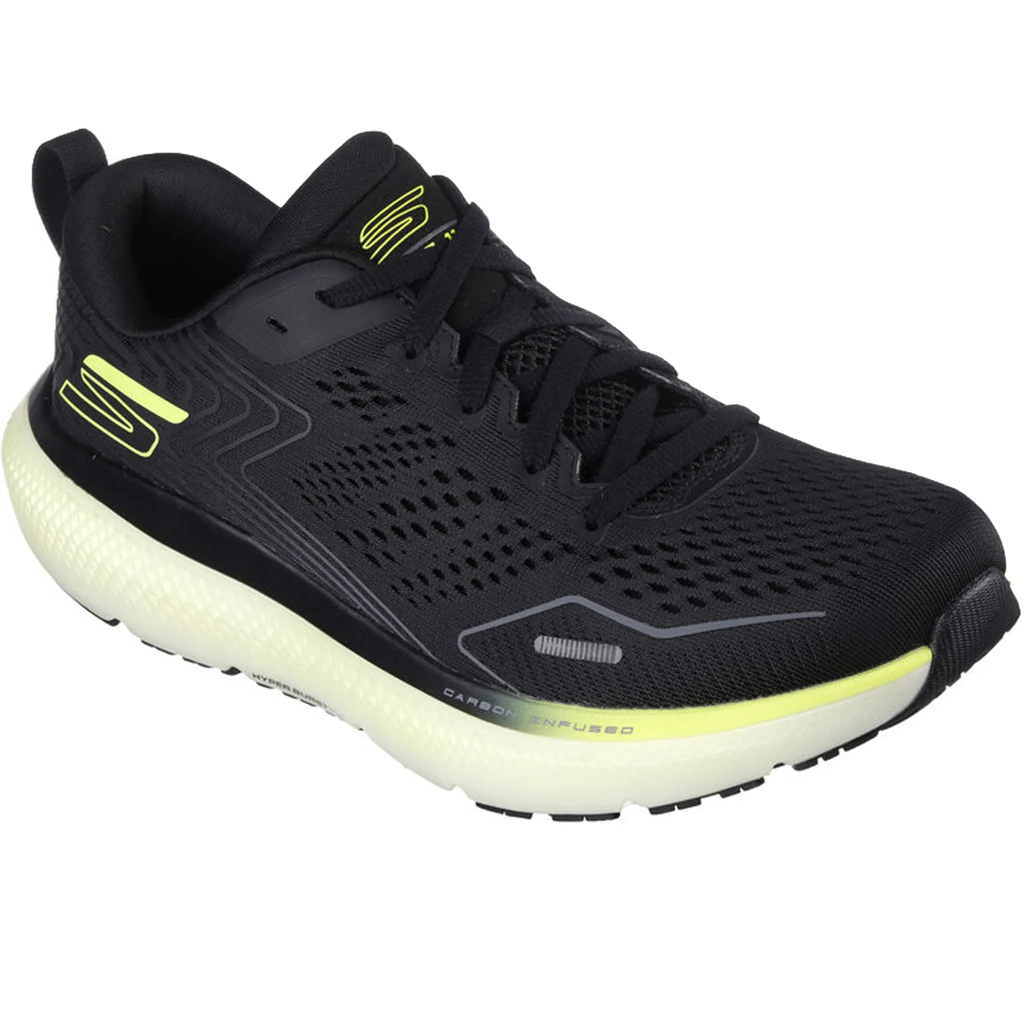 Skechers Men's 246079 Go Run Ride 11 Black White Archfit Running Shoes