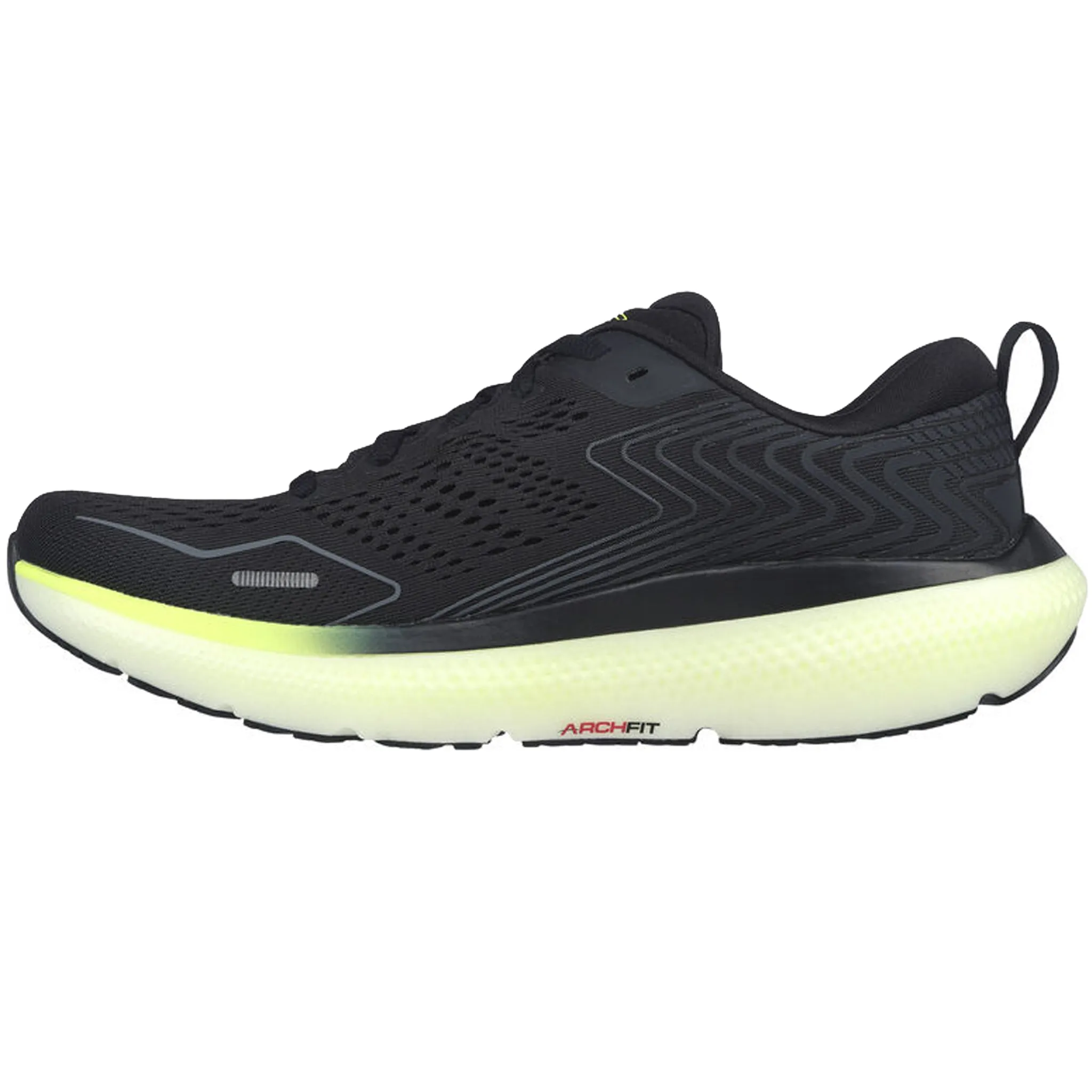 Skechers Men's 246079 Go Run Ride 11 Black White Archfit Running Shoes