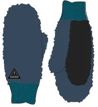 Snowfall Recycled Sherpa Mittens - Deep Navy