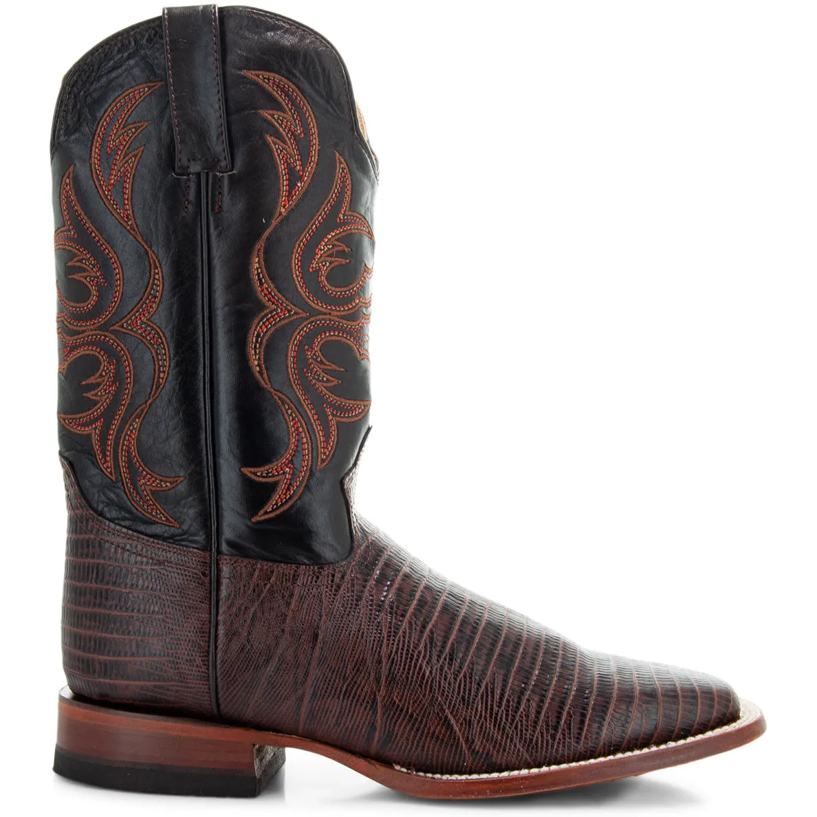 Soto Boots Men's Lizard Print Square Toe Cowboy Boots H8002