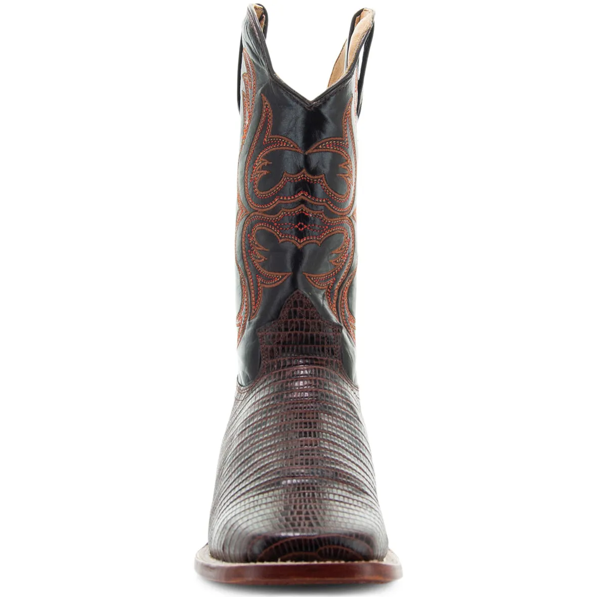 Soto Boots Men's Lizard Print Square Toe Cowboy Boots H8002