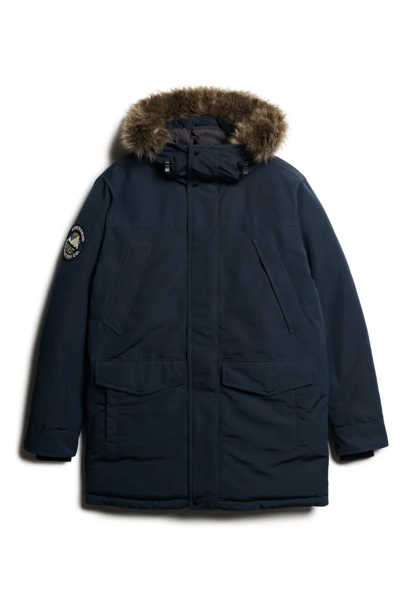 Superdry Everest Faux Fur Parka Jacket Eclipse Navy