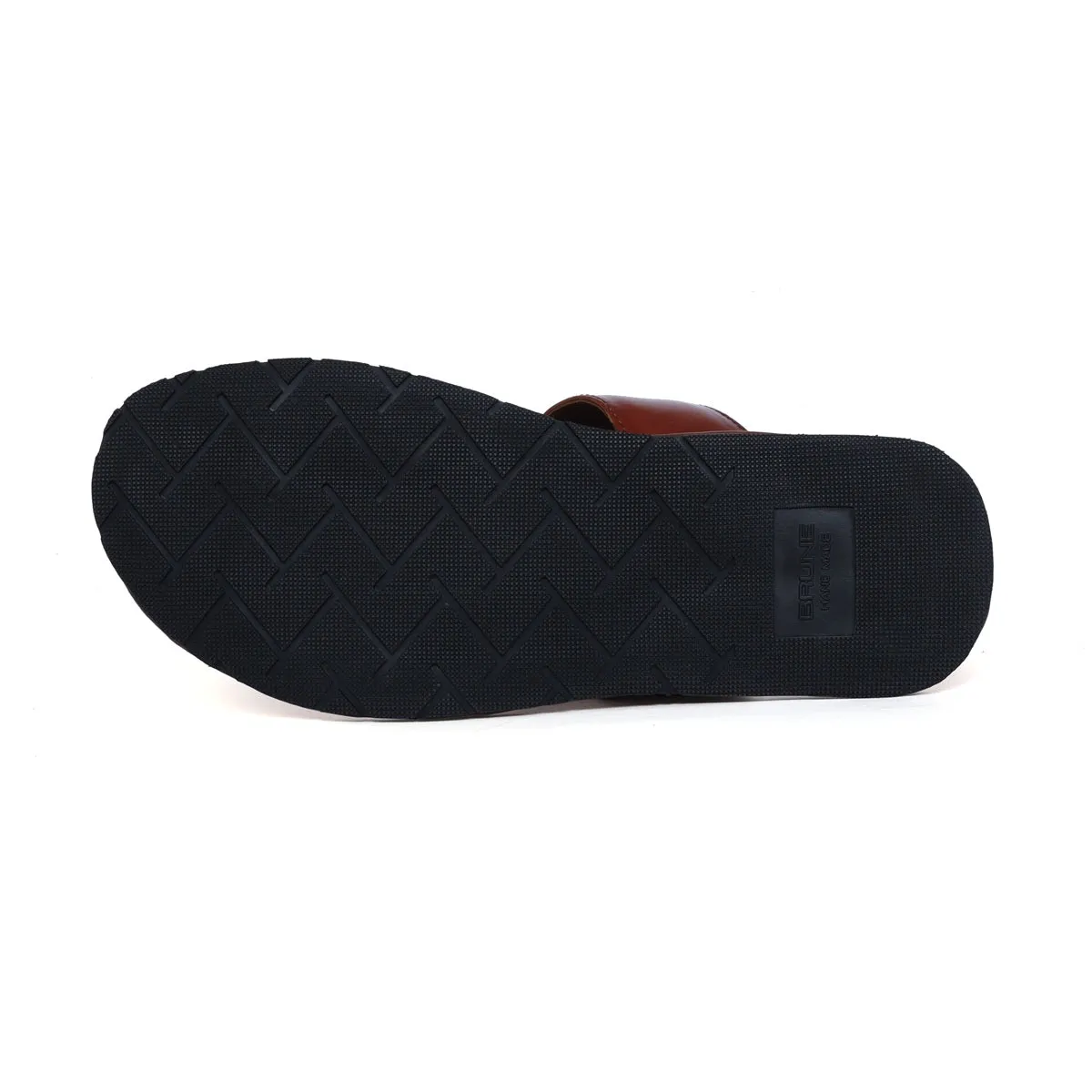 Tan T-Bar Slide-In-Slippers with Metal Lion Logo