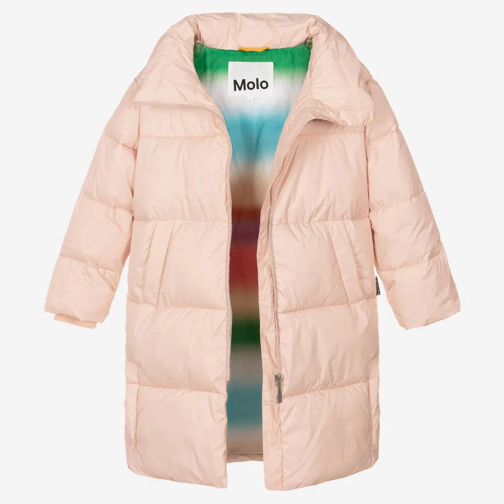 Teen Girls Pink Puffer Coat