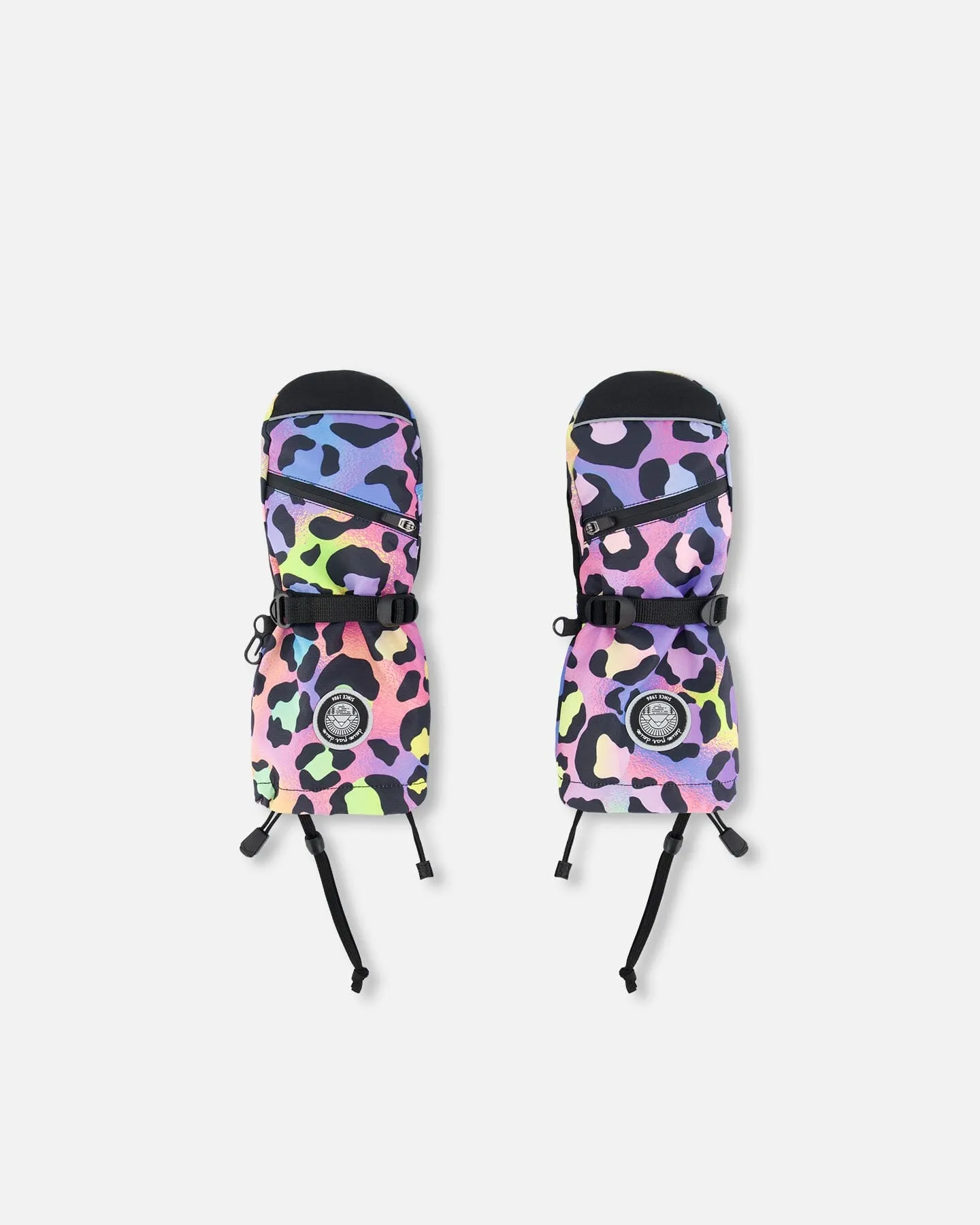 TEKNIK Mittens Printed Rainbow Leopard