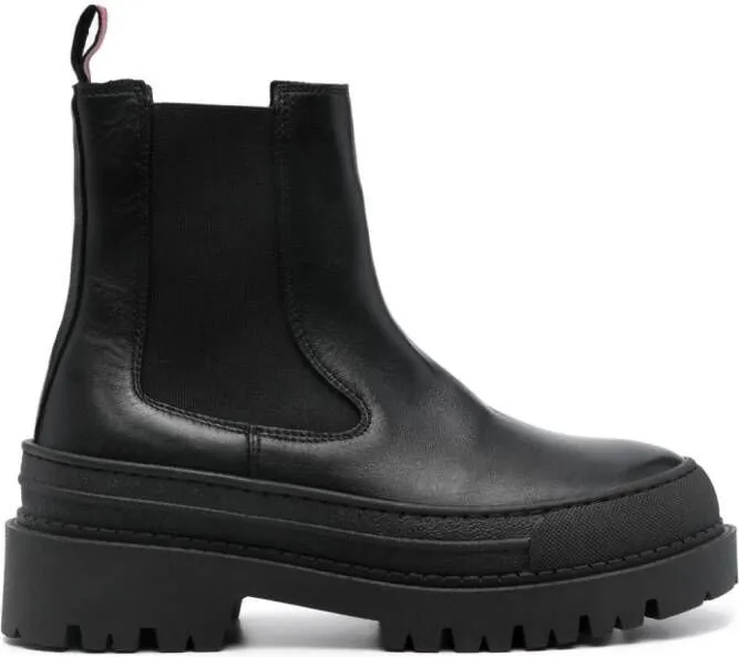 Tommy Jeans Chelsea foxing leather boot Black