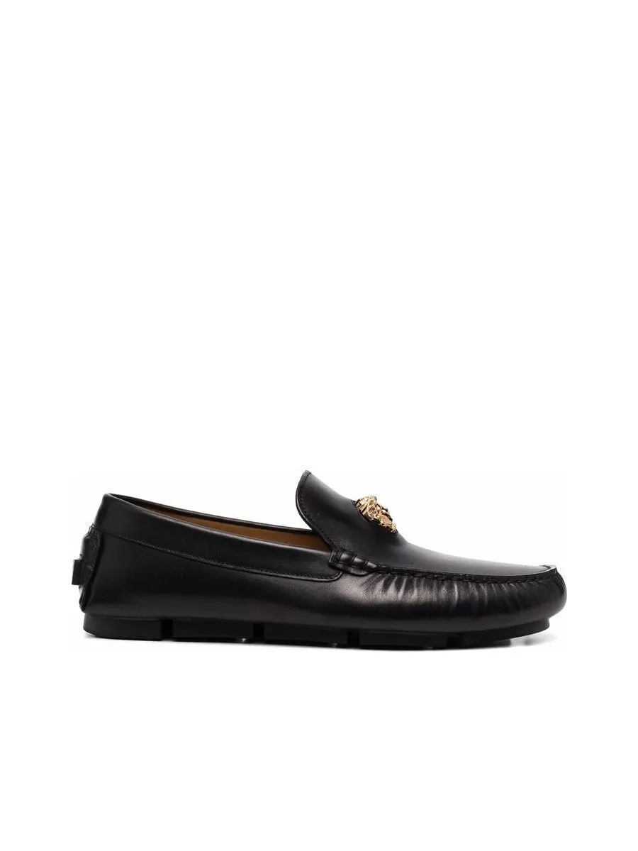 Versace Medusa Head Motif Moccasins