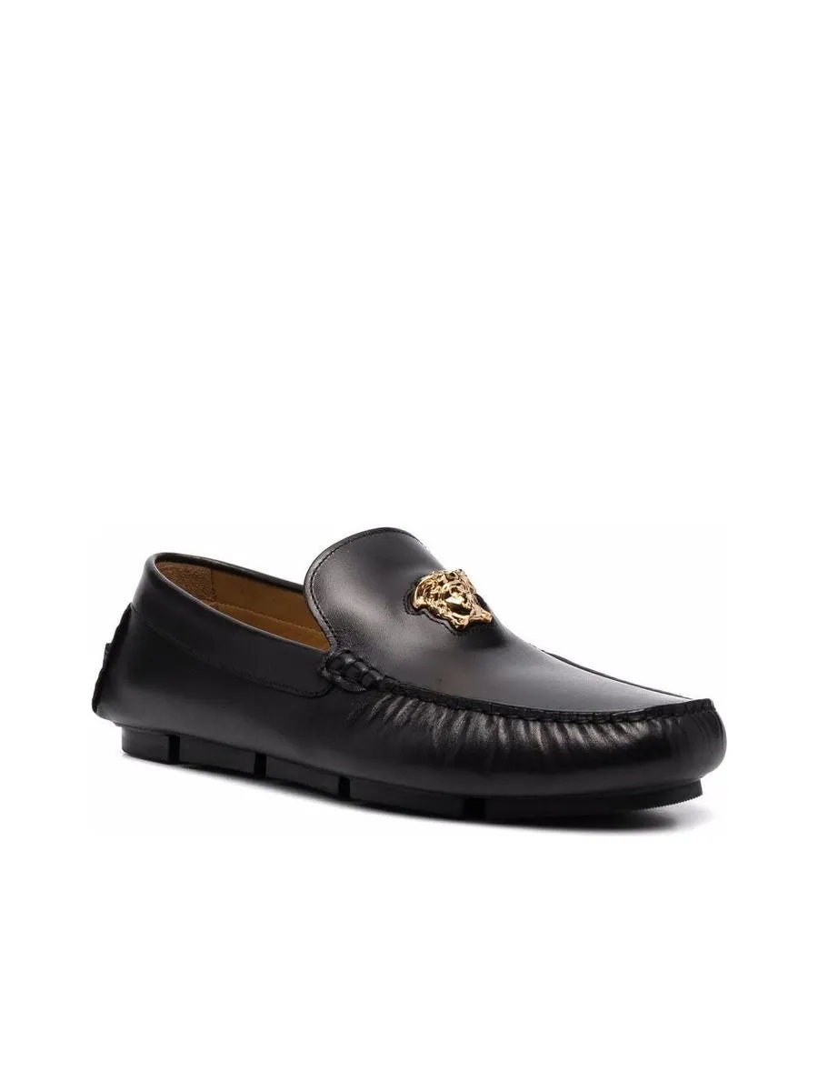 Versace Medusa Head Motif Moccasins