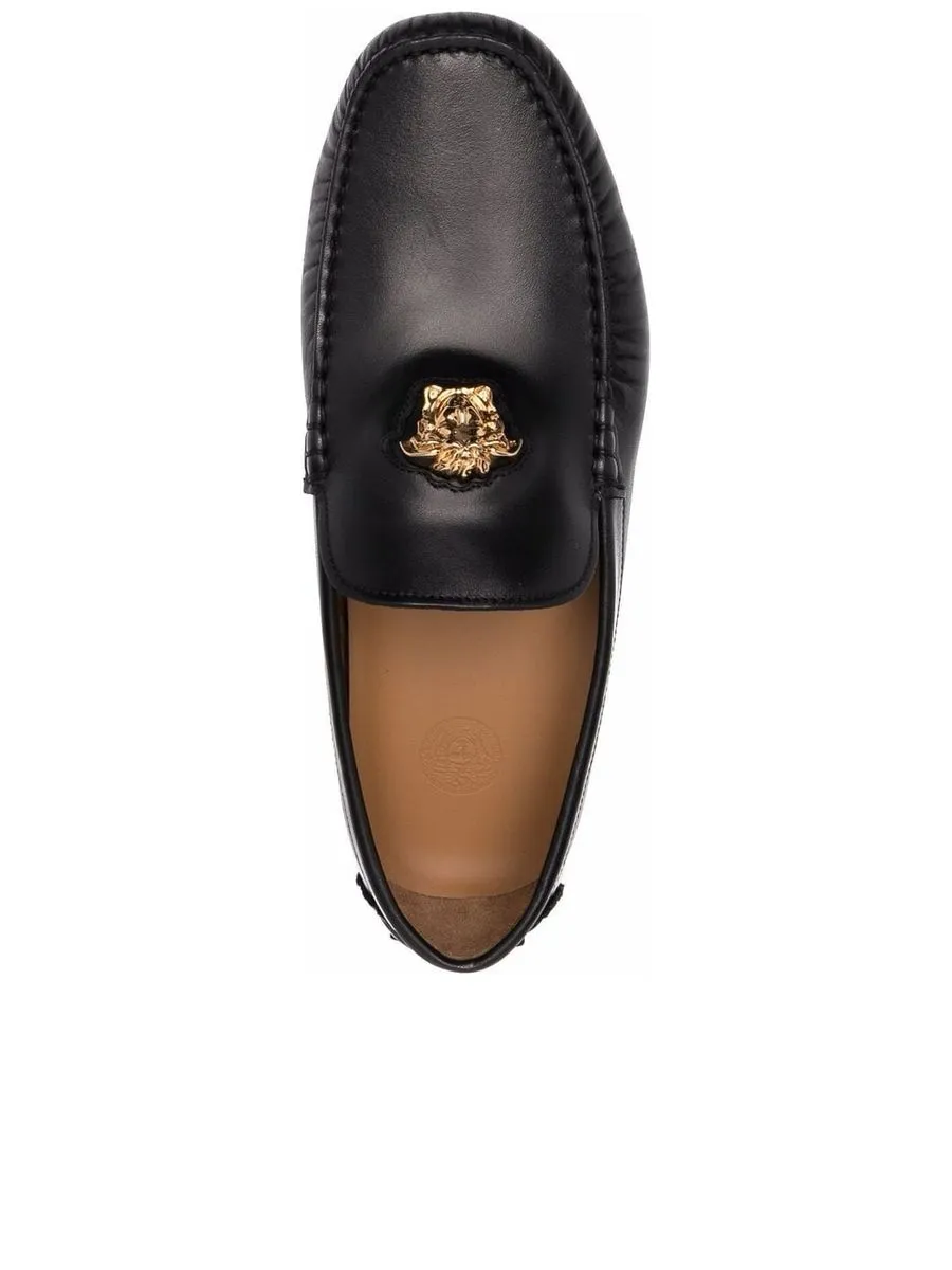 Versace Medusa Head Motif Moccasins