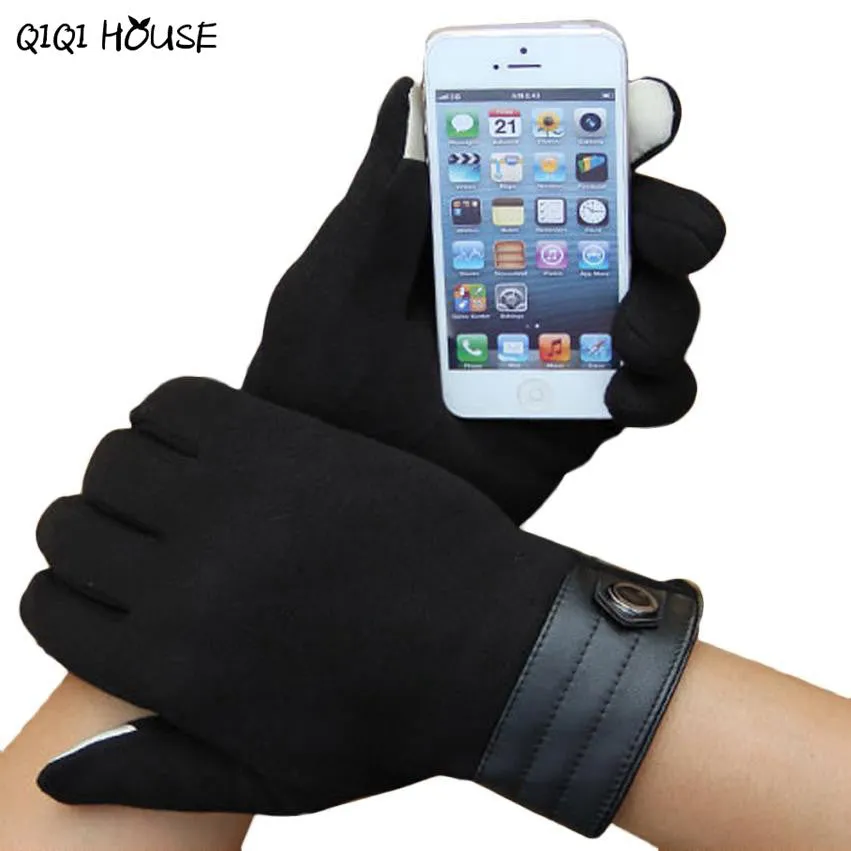 Winter Gloves Men Driving Gloves Hand Warmer Gloves Screen Gloves Soft Cotton Luva Masculina#B920 SM6