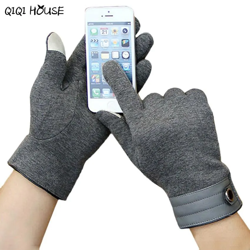 Winter Gloves Men Driving Gloves Hand Warmer Gloves Screen Gloves Soft Cotton Luva Masculina#B920 SM6