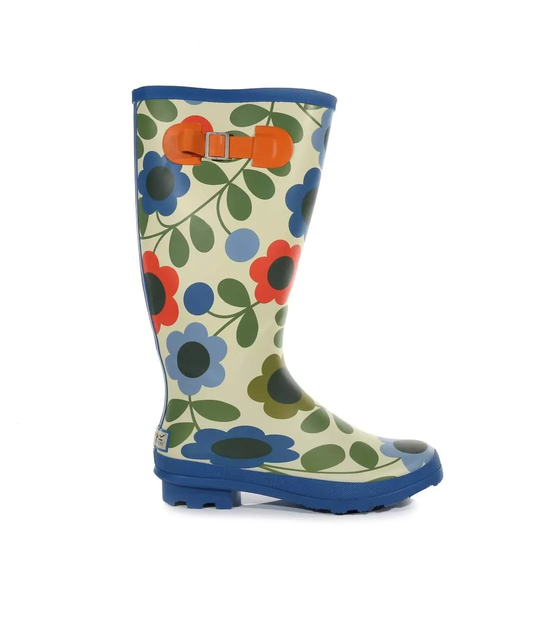 Womens/ladies orla kiely meadow floral wellington boots blue/green Regatta