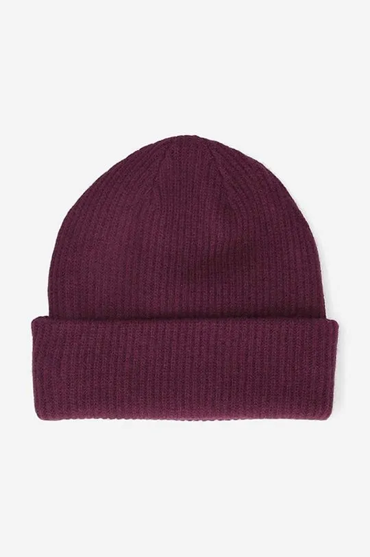 Wood Wood wool beanie red color