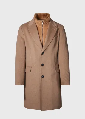 Wool Coat with Shearling Gilet